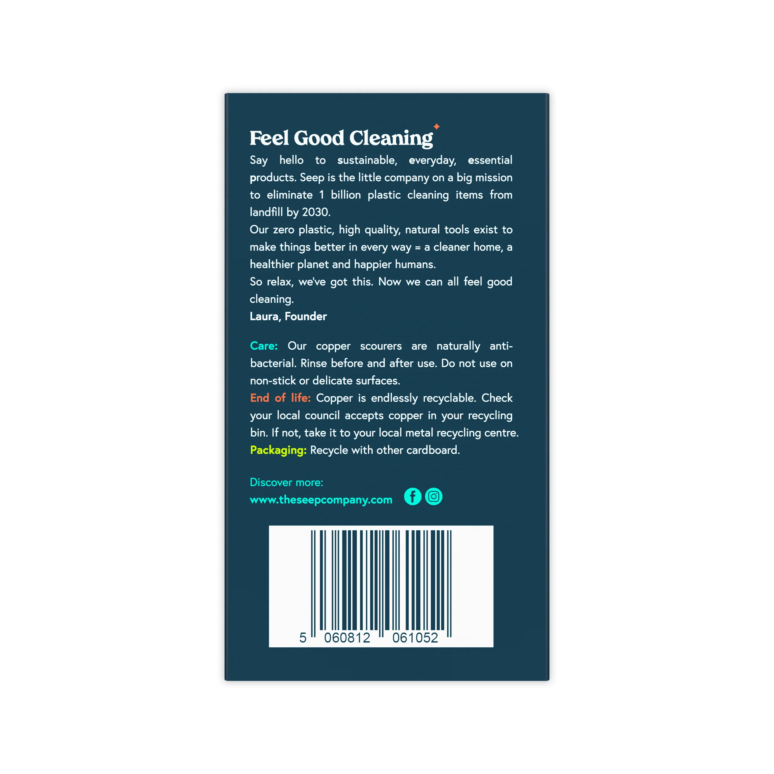 Seep Recyclable Copper Scourers Pack of 2 - Image 3